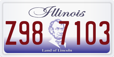 IL license plate Z987103