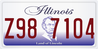 IL license plate Z987104