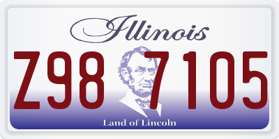 IL license plate Z987105