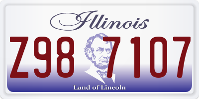 IL license plate Z987107