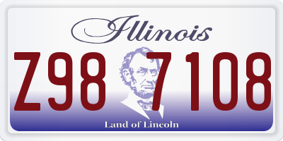 IL license plate Z987108