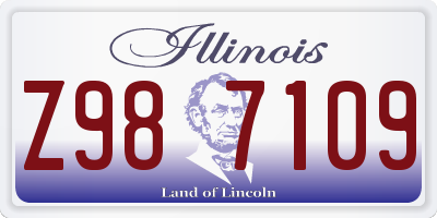 IL license plate Z987109