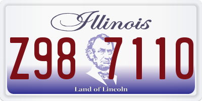 IL license plate Z987110