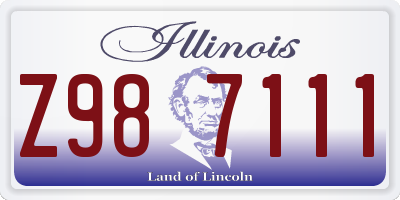 IL license plate Z987111