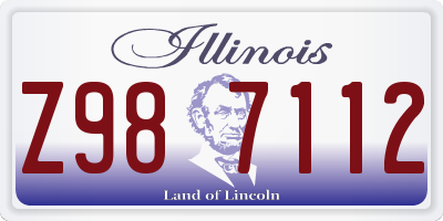 IL license plate Z987112