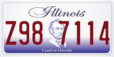 IL license plate Z987114