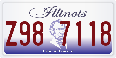 IL license plate Z987118