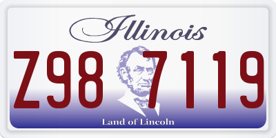 IL license plate Z987119