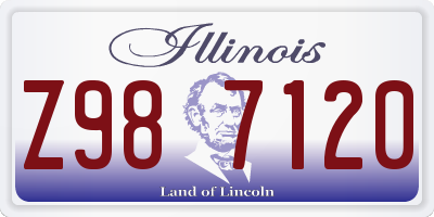 IL license plate Z987120