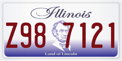 IL license plate Z987121