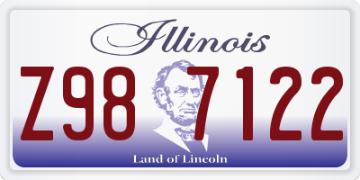 IL license plate Z987122