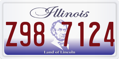 IL license plate Z987124