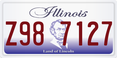 IL license plate Z987127