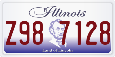 IL license plate Z987128