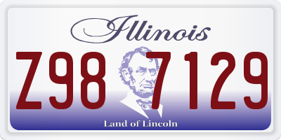 IL license plate Z987129