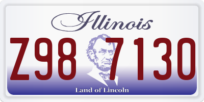 IL license plate Z987130