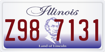 IL license plate Z987131