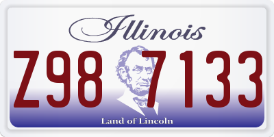 IL license plate Z987133