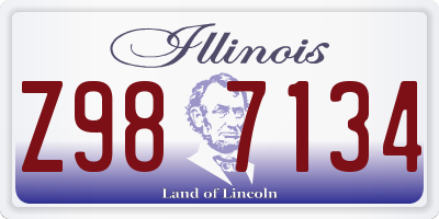 IL license plate Z987134