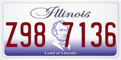 IL license plate Z987136