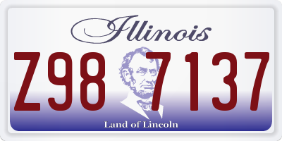 IL license plate Z987137