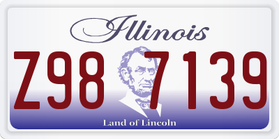 IL license plate Z987139