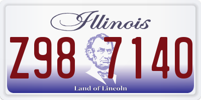 IL license plate Z987140