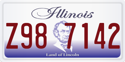 IL license plate Z987142