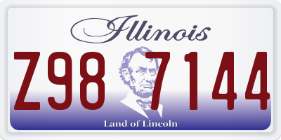 IL license plate Z987144