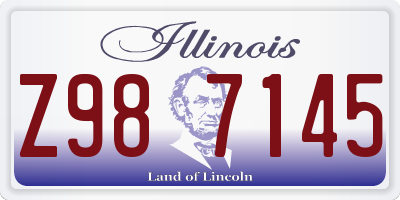 IL license plate Z987145