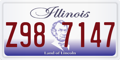 IL license plate Z987147