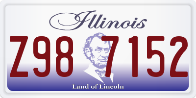 IL license plate Z987152