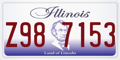 IL license plate Z987153