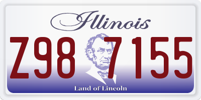 IL license plate Z987155