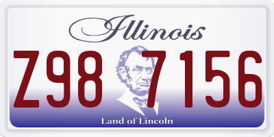 IL license plate Z987156