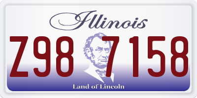 IL license plate Z987158