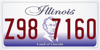 IL license plate Z987160