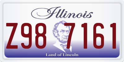 IL license plate Z987161