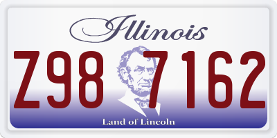 IL license plate Z987162