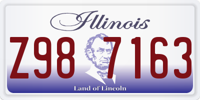 IL license plate Z987163