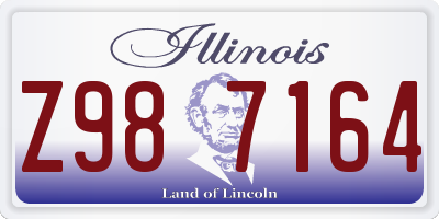 IL license plate Z987164