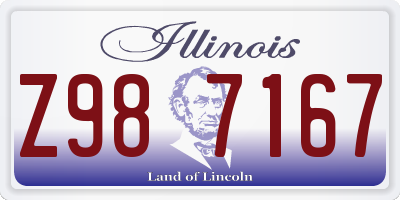 IL license plate Z987167