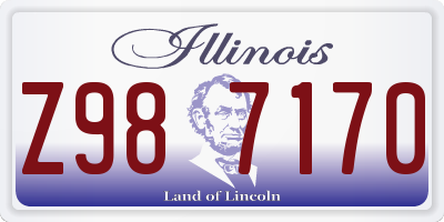 IL license plate Z987170