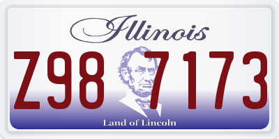 IL license plate Z987173