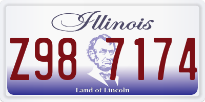 IL license plate Z987174