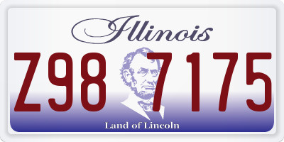 IL license plate Z987175