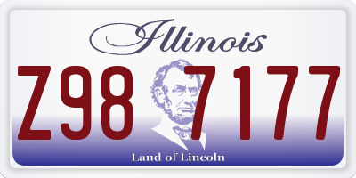 IL license plate Z987177