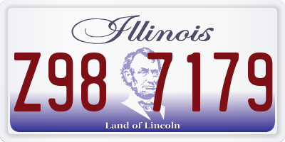 IL license plate Z987179