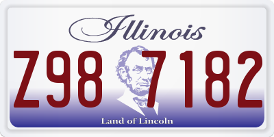 IL license plate Z987182