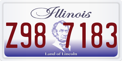 IL license plate Z987183